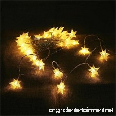Star Fairy String Lights Battery Operated AMARS 5M 40 LED Star Battery Powered String Lights for Bedroom Bed Garden Patio Wedding Party (Warm White) - B072V18X25