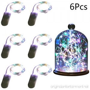 Starry String Lights FISHBERG 6 Sets LED Fairy Lights 20 Micro Starry LEDs on Ultra Thin Copper Wire Batteries Operated for Wedding Centerpiece or Table Decorations (Multi-color) - B01KC7YQ1E