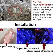 SZXKT 304LED 9.84FT Fairy Curtain String Lights with 8 Lighting Modes for Christmas Holiday Home Party Garden Window - Blue - B07CTLVGKR