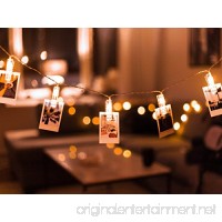 TMB Lights Photo Clip String Lights 20-LED USB-Powered with 8-mode Remote by Holiday Fairy Christmas String Lights  Weddings/Anniversary  10ft Warm White - For Bedroom Hanging Photos  Cards  Artwork - B078KT68QW