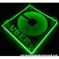 Uber Logo LED Lit Sign Rideshare Car Sign AA batteries HELPING THE ENVIRONMENT (Green) - B076QBGZ9F