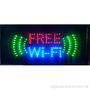 UbiGear 10 * 19 inch Animated Motion LED Business Free WIFI SIGN On/Off Switch Light - B01H437T4A