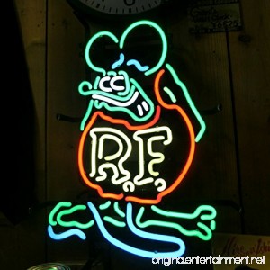 Urby® Rat Fink Mouse RETRO RF Real Glass Neon Light Sign Home Beer Bar Pub Windows Garage Wall Sign 19''x15'' R2 - B01D66XQJQ