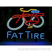 Urby™ Fat Tire Real Glass Neon Light Sign Home Beer Bar Pub Recreation Room Game Room Windows Garage Wall Sign 18''x14'' A14-03 - B01LXDT432