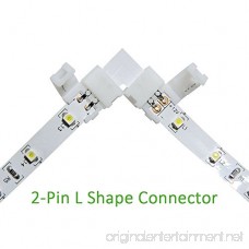 Ustellar 2 Pcs Connector Cables+2 Pcs 2-Pin 8mm Connector+2 Pcs 2-Pin L Shape Connector Kits for 3528/2835 LED Strip Lights Gapless Strip to Strip Cables Connect Adapter and LED Strips - B06XXG3HRB