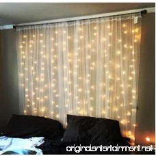 Window Curtain String Lights 300 LED Icicle Fairy Twinkle Starry Lights-UL Listed for Indoor and Outdoor Wedding Christmas Party Garden Home Bedroom Wall Decoration (9.8ftx9.8ft Warm White) - B07CJXLXSC