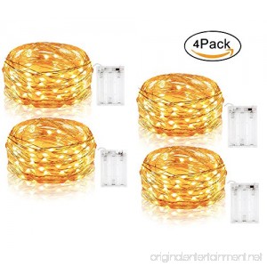 XINKAITE Led string lights waterproof – 9.8ft led fairy lights Battery Operated for home garden Party Christmas decoration 4pcs Warm White - B07CMW1HSN