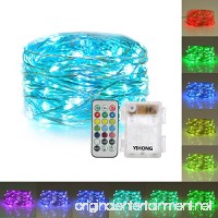 YIHONG Fairy Lights Battery Operated RGB String Lights with Remote Timer 16.4ft Firelfly Lights for Bedroom Color Changing Fairy Lights - B075WRRF23