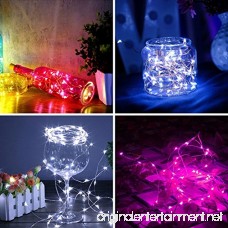 ZJMZZM Silver Wire Fairy String Lights Waterproof 6.8ft 20 Micro LEDs Battery Powered Fairy Rope Lights for DIY Wedding Dinner Party Bedroom and Christmas Decoration Costume(6 Colors 12 Packs) - B076MT5BND