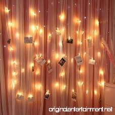 ZOUTOG Photo Clip String Lights 50 Photo Clips 16ft/5m Battery Operated LED Clip Lights (Remote & Timer 8 Modes) Warm White Starry Light for Hanging Photos Cards and Artworks - B07DNTRKC1