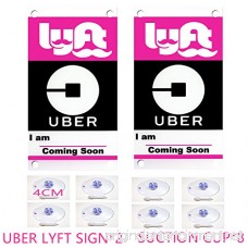 ZPO Uber Lyft Sign Logo Sticker Decal 4.7” ×9” Biggest Size Removable Uber Sign Sticker Decal Accessories For Rideshare Driver 8 Bigger Suction Cups - B079JHTKSW