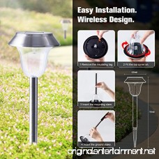 [2018 UPGRADED] Solar Pathway Lights Outdoor for Garden/Path/Walkway/Landscape 7LM LED Auto On/Off Operation Waterproof Stainless Steel Anti-corrosion Firm Design 6 PACKS for Yard/Patio/Lawn - B07B3LYD35
