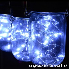 Abkshine 3Pack Solar Mason Jar Light Lid Assemblies LED Fairy Lights for Garden Yard Patio Grave Decoration(White Light 3 pcs Hangers Included) - B07D29ZTLD
