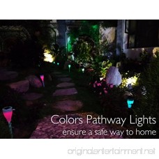ALVARY Solar Pathway Lights [Pack of 4] Color Solar Powered Waterproof Outdoor LED Path Light for Garden Patio Christmas Party Decoration - B06XTG7YR5