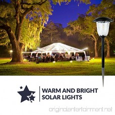 Best Solar Light Outdoor Solar LED Filament-Style Path Weatherproof Metal Light | 10X Brightness | 3000K | 4-Pack - B074K5XXRP