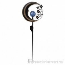 Innovative Solar Moon Garden Light Stake in Silver/Blue Beautifully Lights Up Your Garden Up To 8 Hours - B06X3WP775
