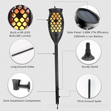 MZD8391 Waterproof Solar Torch Lights Upgraded Dancing Flame Solar Garden Path Light Outdoor Garden Decorations Landscape Pathway Light With Auto On/Off Dusk to Dawn (2 Pack) - B07D6LGTMS