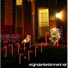 Prextex Christmas Candy Cane Pathway Markers Set of 10 Christmas Indoor/outdoor Decoration Lights - B017C1CWKU