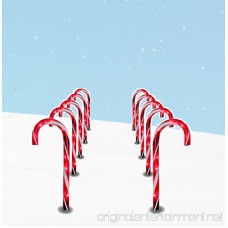 Prextex Christmas Candy Cane Pathway Markers Set of 10 Christmas Indoor/outdoor Decoration Lights - B017C1CWKU