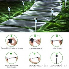 SmilingStore Solar Lights Outdoor Solar Powered Pathway Bright White Landscape Stainless Steel Light For Lawn Patio Yard Walkway Driveway (Cool White) - 12 Pack - B07DKTPZGB