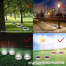 Solar Ground Lights Upgraded Garden Pathway Outdoor Waterproof in-Ground Lights with 8 LED (4 Pack) for Driveway Deck Patio Path Landscape Lighting (Cool White) - B07DD7829F