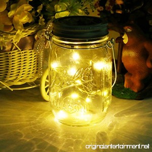 Solar Mason Jar Light LED Glass Outdoor Hanging Patio Lantern Decorative String Fairy Lamp for Garden - B0721N7BW6