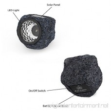 Solar Powered Rock Lights (Set of Four)- LED Outdoor Stone Spotlight Fixture for Gardens Pathways and Patios by Pure Garden - B00WQQA5KQ