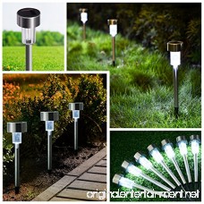 Stripsun LED Solar Garden Lights [12 Pack] Stainless Steel Outdoor Solar Landscape Lights / Pathway Lights for Lawn Yard and Driveway - B07B8J9TK5