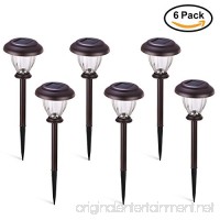 Sunwind Solar Pathway Lights Outdoor Waterproof Glass Landscape Lights 6-Pack Warm White LED for Garden Path Patio Yard Walkway and Driveway (Bronze Metal) - B07D3P15R1