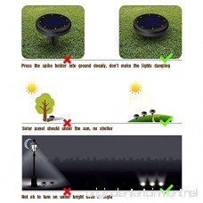 VINTAR [4-Packs] LED Solar Ground Lights in-Ground Waterproof Lights with 8 LEDs for Garden Pathway Yard Driveway Lawn. - B07BSBLH2Z