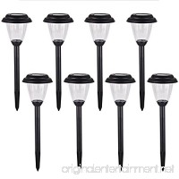 voona Solar Outdoor Pathway Lights Matt Black Stainless Steel Painted LED Lights for Garden Landscape Path Yard Driveway (black-8pack) - B06XR7T1Q6