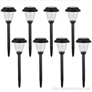 voona Solar Outdoor Pathway Lights Matt Black Stainless Steel Painted LED Lights for Garden Landscape Path Yard Driveway (black-8pack) - B06XR7T1Q6