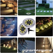 Yakalla Solar Ground Lights Garden Pathway Outdoor in-Ground Lights with 8 LED (6 Pack) - B07DPMKWP4