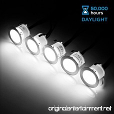 10-Pack Recessed Deck Light Kit Stainless Steel 6000K Pure White Wet Location Available for Corner Ceiling Room Pathway Driveway Garden - B076Q7T15S