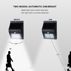 2 Pack 20 LED Solar Motion Sensor Light Homitt LED Outdoor Security Sensor Light For Garden Pathway Deck Stair 400 Lumens Super Bright Waterproof Intelligent Two Sensing Modes - B01E18QN98