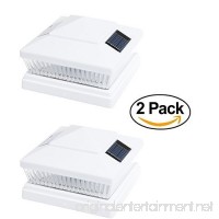 2 Pack Solar Square Outdoor White 5 LED Fence Post Cap Light PL247 (White  fit 6"X6") - B074CTT9KT