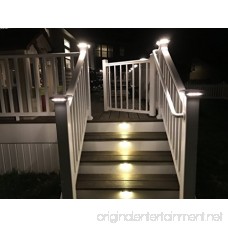 4 LED Post Cap Light that fits a 4 x 4 Vinyl Fence or Deck Railing Post (White) - B079YB75BZ