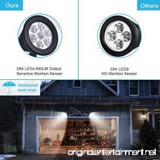 Brizled Motion Sensor Outdoor Lights Solar Spotlights 12 LED Outdoor Security Flood Light Dual Head 360 Degree Rotatable IP65 Fully Weather Resistant for Wall Garage Patio and Deck 2 Pack - B07CGLMJS3