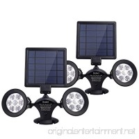 Brizled Motion Sensor Outdoor Lights  Solar Spotlights  12 LED Outdoor Security Flood Light Dual Head 360 Degree Rotatable  IP65 Fully Weather Resistant for Wall  Garage  Patio and Deck  2 Pack - B07CGLMJS3
