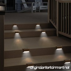 Kleeger Solar Power Deck Lights - Outdoor Lighting For Your Garden Yard Stair & Patio Pathway. Auto Dusk To Dawn Feature (3 Pack) - B073RQPH6Z