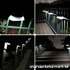 LED Solar Garden Light Outdoor SMY Upgrade LED Solar Gutter Lights with Adjustable Bracket IP55 Waterproof Solar Security Lights for Patio Fence Garden Wall Yard Attic Walkway (6pcs Pure white) - B07CQQ76SC