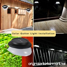LED Solar Garden Light Outdoor SMY Upgrade LED Solar Gutter Lights with Adjustable Bracket IP55 Waterproof Solar Security Lights for Patio Fence Garden Wall Yard Attic Walkway (6pcs Pure white) - B07CQQ76SC
