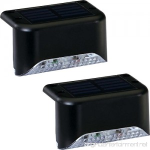 Portfolio 2X 2-Light Black Solar LED Railing Light Kit - B01MY6IPZT