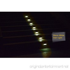 Warm White Solar Light SimPra Outdoor Stainless Steel LED Solar Step Light; Illuminates Stairs Deck Patio Etc (Warm White 8 Pack) - B01LGVXHXI