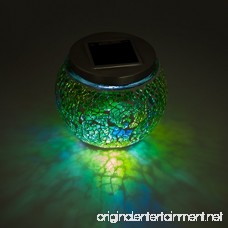 2 Pack Mosaic Solar Light - Decorative LED Outdoor Garden Table Ball Light by GreenLighting (Green) - B07B9LYXQD