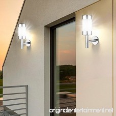 2Pcs Stainless Steel LED Solar Light Outdoor Wall Mounted Solar Power Light Lamp for Landscape Garden Yard Sensor Lamp Home Fence Decoration - B07D7SHW61