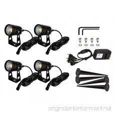 4 Pack LED Spotlights Outdoor ProGreen 12V 1080LM Waterproof COB Led Landscape Lighting with UL Listed Adapter 3000k Warm White Decorative Lamp Wall Light for Lawn Garden Along Driveway or Pathways - B076J2P1VT