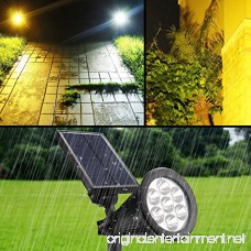 BOHON Solar Lights Outdoor - Ultra Bright Waterproof 7 LEDs Spot Light with Auto On/Off Rechargeable Uplight for Lighting Flag Pole Landscape Yard Patio Garden (Changing Color & Fixed Color) - B071L6KG96