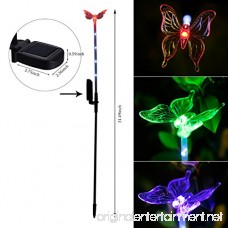 Garden Lights 3 pack Garden Solar Lights Outdoor Multi-color Changing LED Hummingbird Dragonfly Butterfly Lights with a White LED Light Stake for Garden Decoration - B075XGTWV2