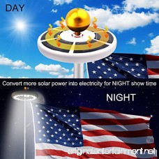 HiMo Solar Power Flag Pole Light With Flag 26 LED Downlights Auto On/Off and Waterproof for Most 15 to 25 Ft Flag Pole Night Lighting Eco-Friendly Figurine Lights - B073DXBPPQ
